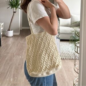 Vintage Kathie Lee Crochet Shoulder Bag Cottagecore